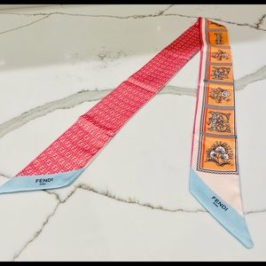FENDI WRAPPY silk bandeau / hair scarf